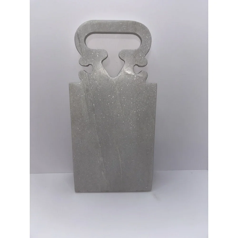 100% Marble Cutting Board / Serving Board Beautiful White Grey Color
